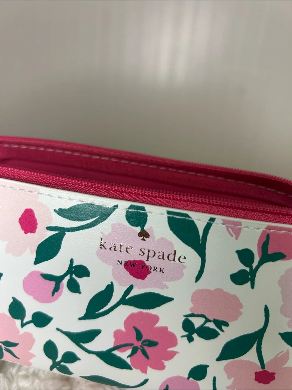 Kate Spade Peony Floral Pencil Pouch w/ Accessories